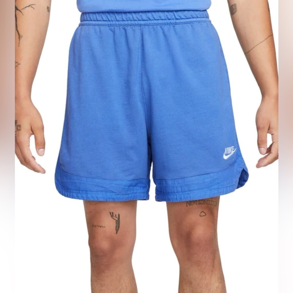 NEW NIKE Sportwear Essential French Terry Shorts Blue SZ  Large Athletic Wear